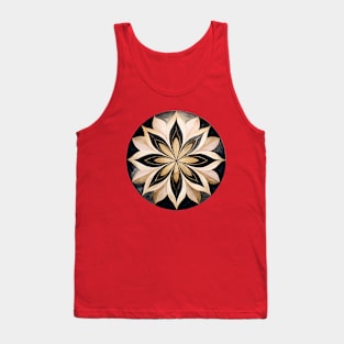 Art Deco Floral Ornament black, beige and brown Tank Top